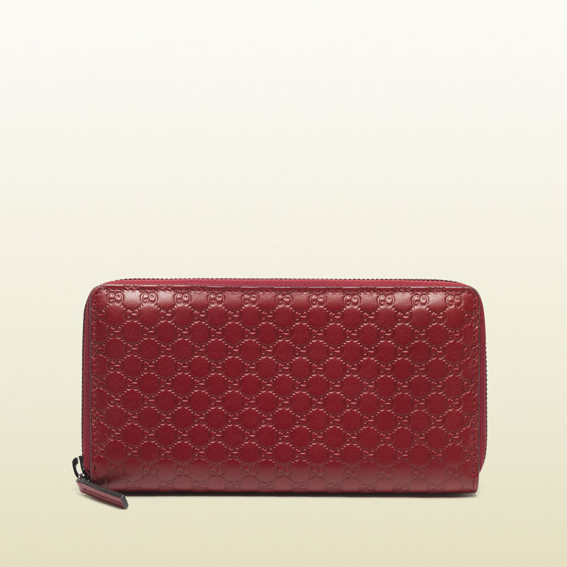 Gucci microguccissima leather zip around wallet