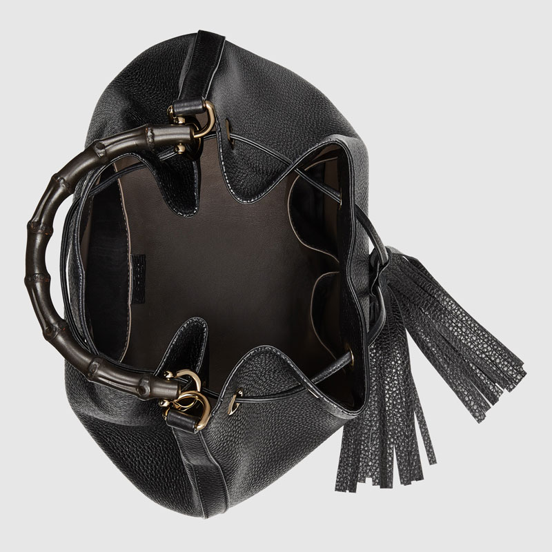 Gucci miss bamboo leather bucket bag