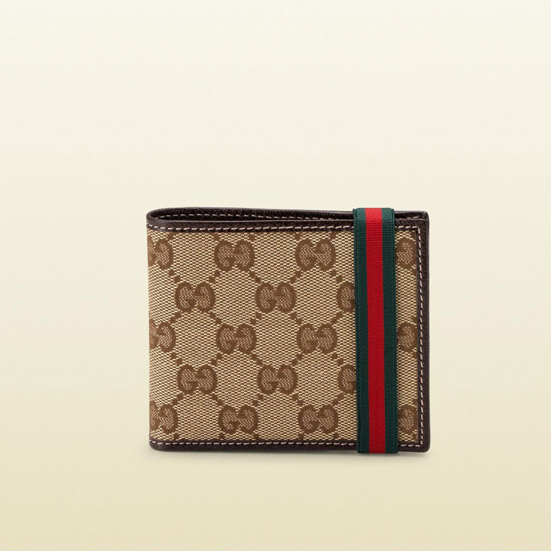 Gucci original GG canvas bi-fold wallet 152621 FW9JR 9791