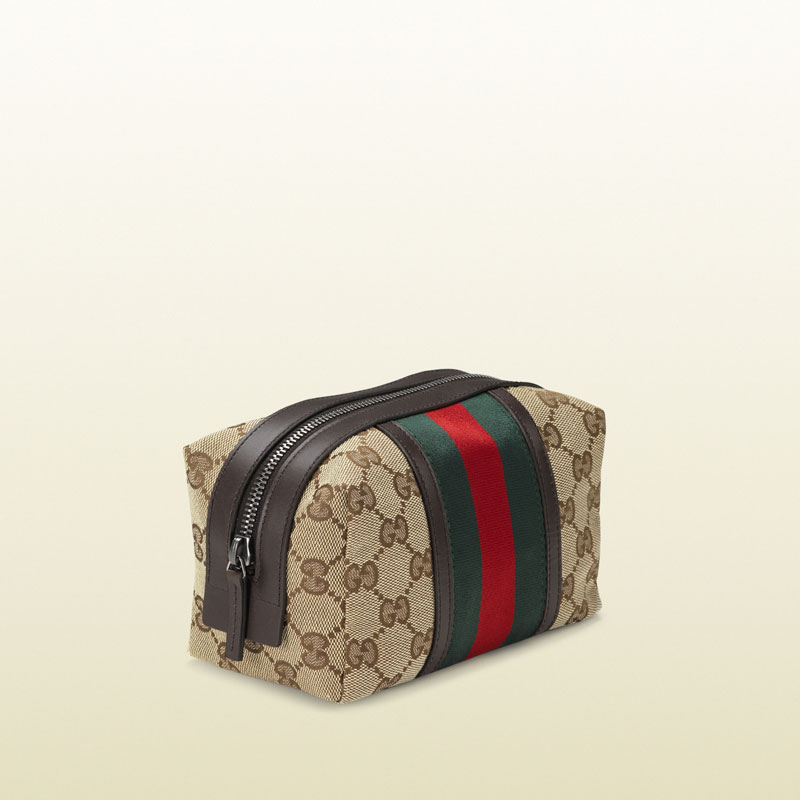 Gucci original GG canvas web cosmetic case 256636 F4CRR 9791