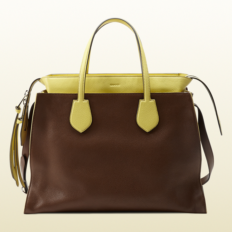 Gucci ramble leather layered tote