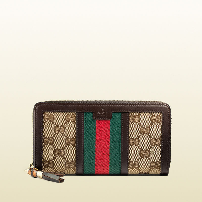 Gucci rania original GG canvas zip around wallet