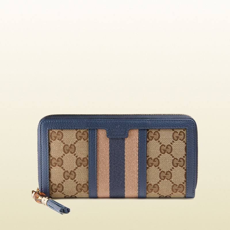 Gucci rania original GG canvas zip around wallet