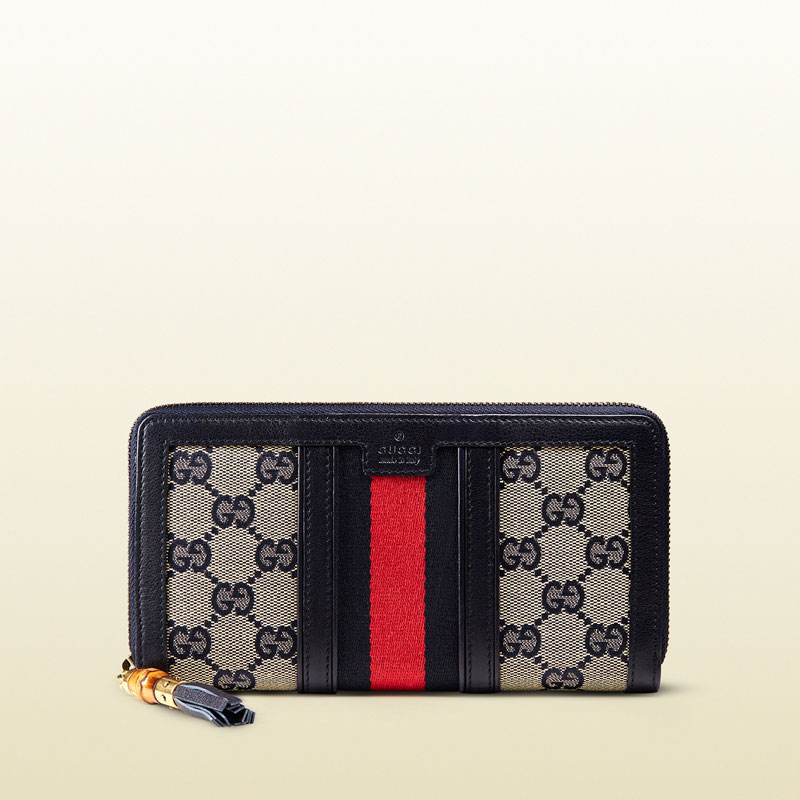 Gucci rania original GG canvas zip around wallet