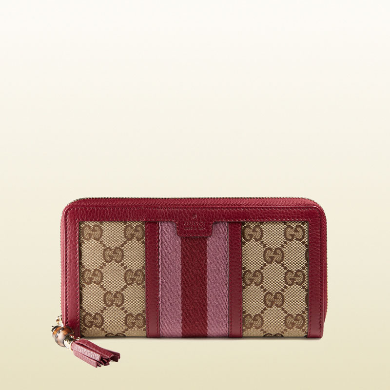 Gucci rania original GG canvas zip around wallet