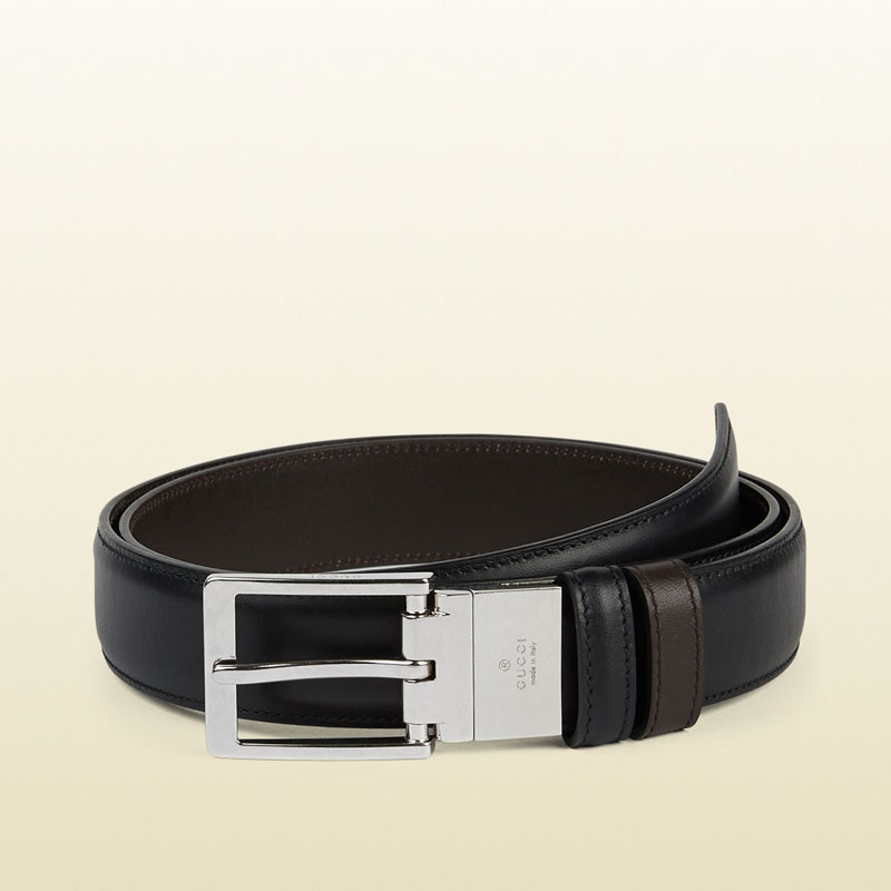 Gucci reversible leather belt with square buckle 387041 BGHIN 1062