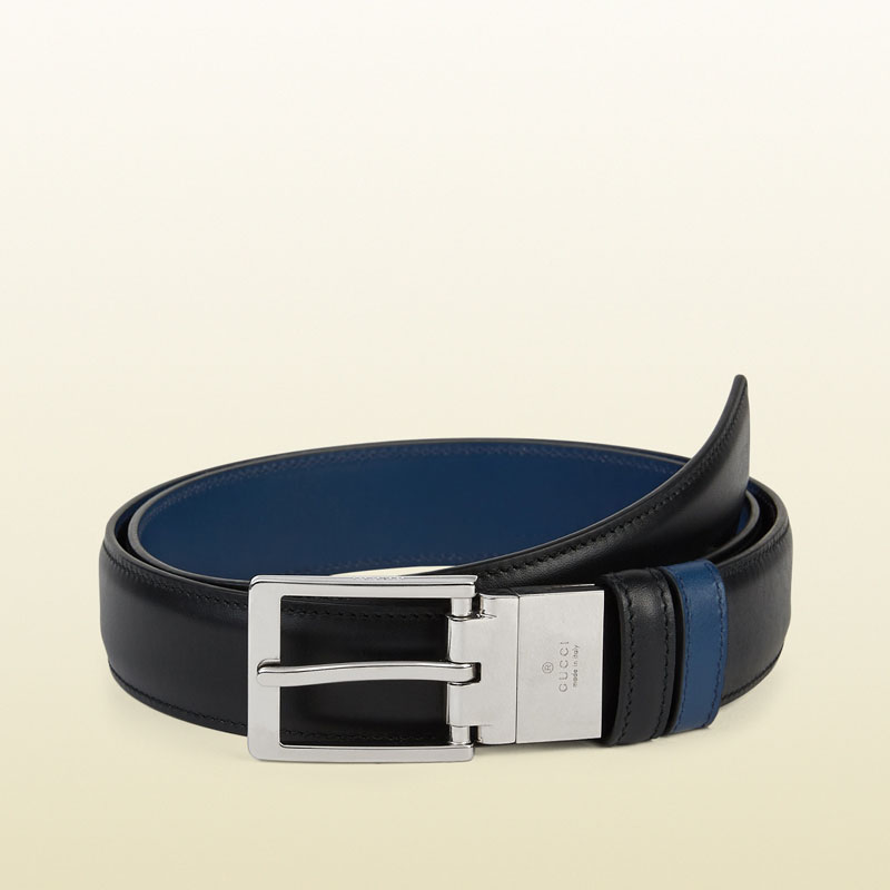 Gucci reversible leather belt with square buckle 387041 BGHIN 8468