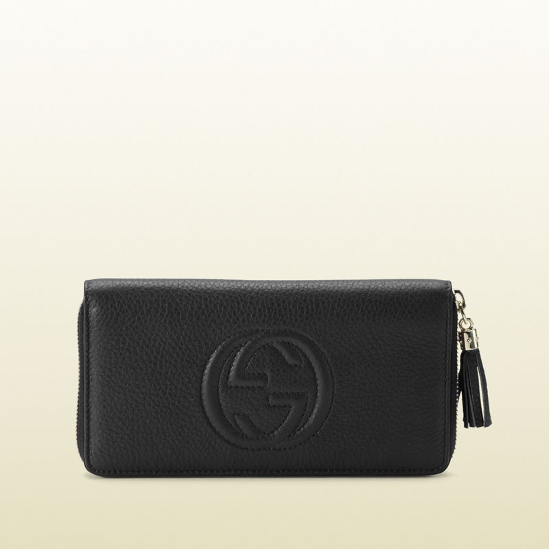 Gucci soho leather zip around wallet