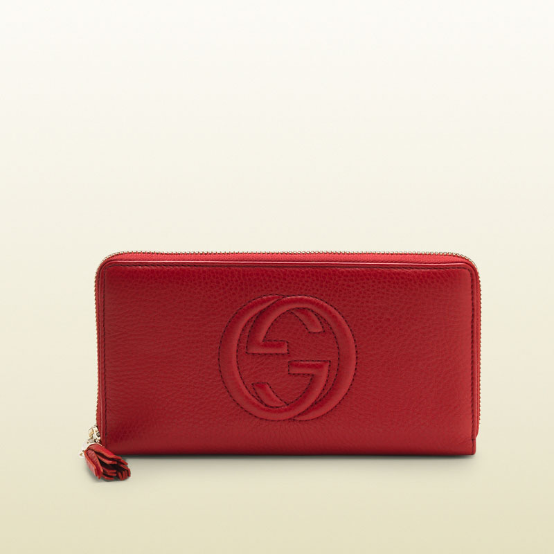 Gucci soho leather zip around wallet