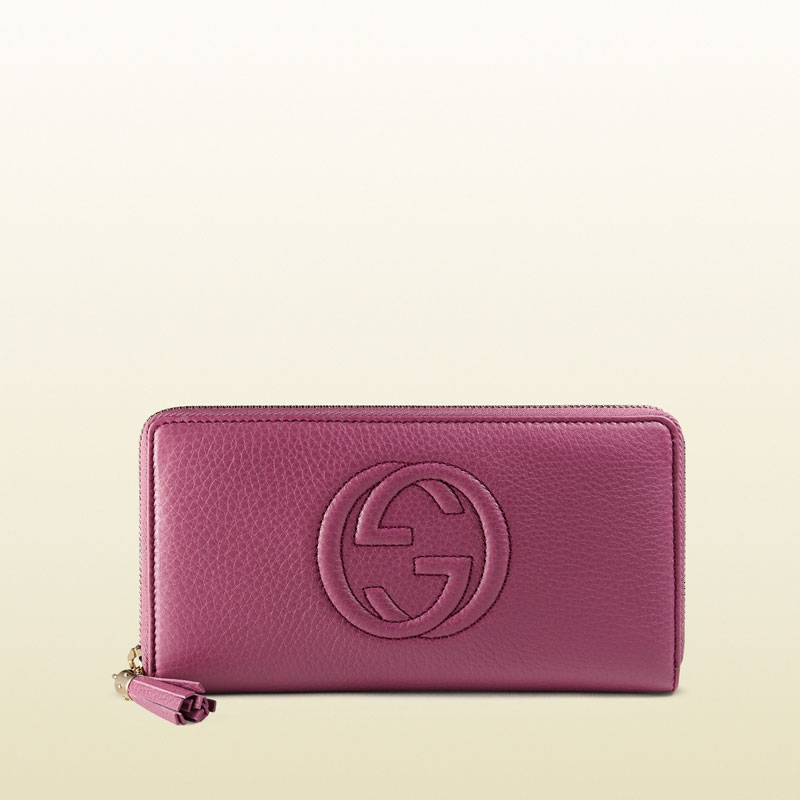 Gucci soho leather zip around wallet