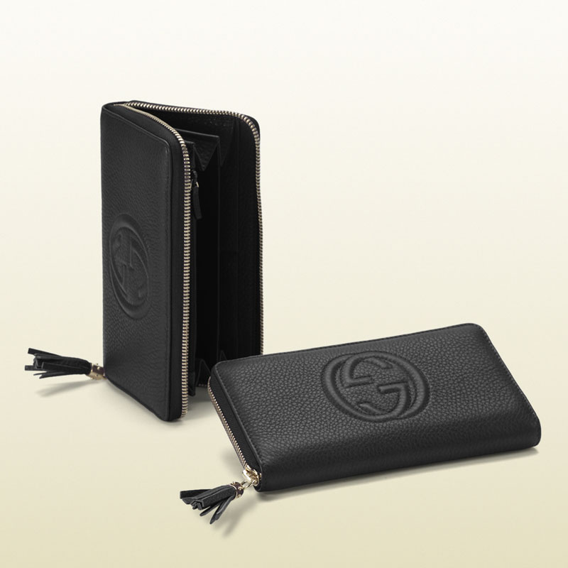 Gucci soho leather zip around wallet