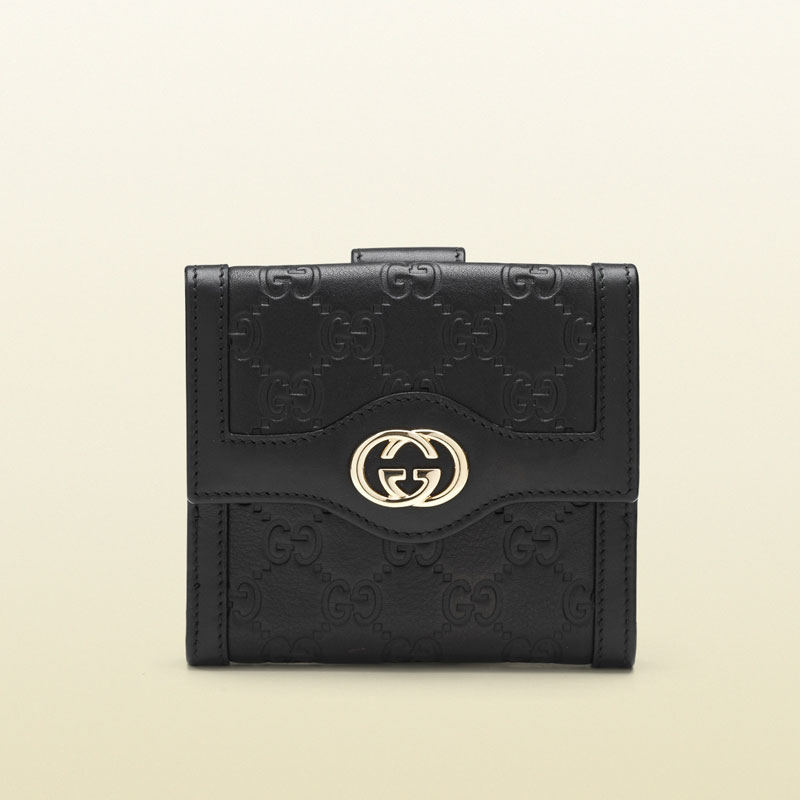 Gucci sukey guccissima leather french flap wallet