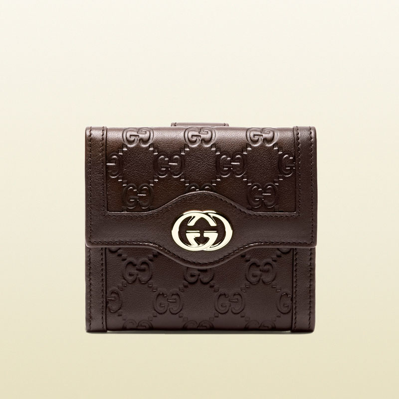 Gucci sukey guccissima leather french flap wallet