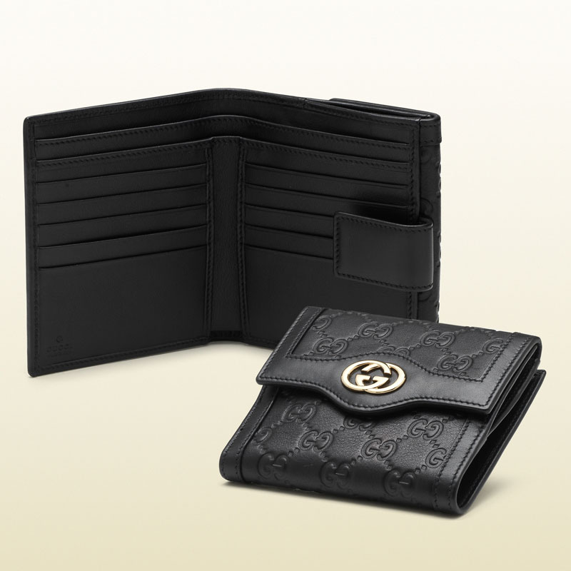 Gucci sukey guccissima leather french flap wallet