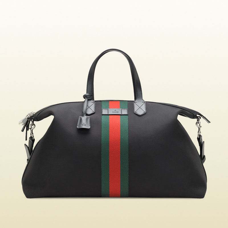 Gucci techno canvas duffle carry-on bag