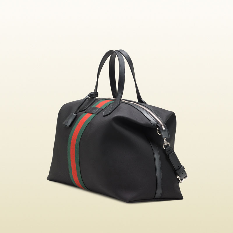 Gucci techno canvas duffle carry-on bag