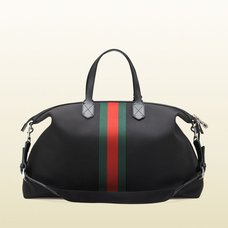 Gucci techno canvas duffle carry-on bag