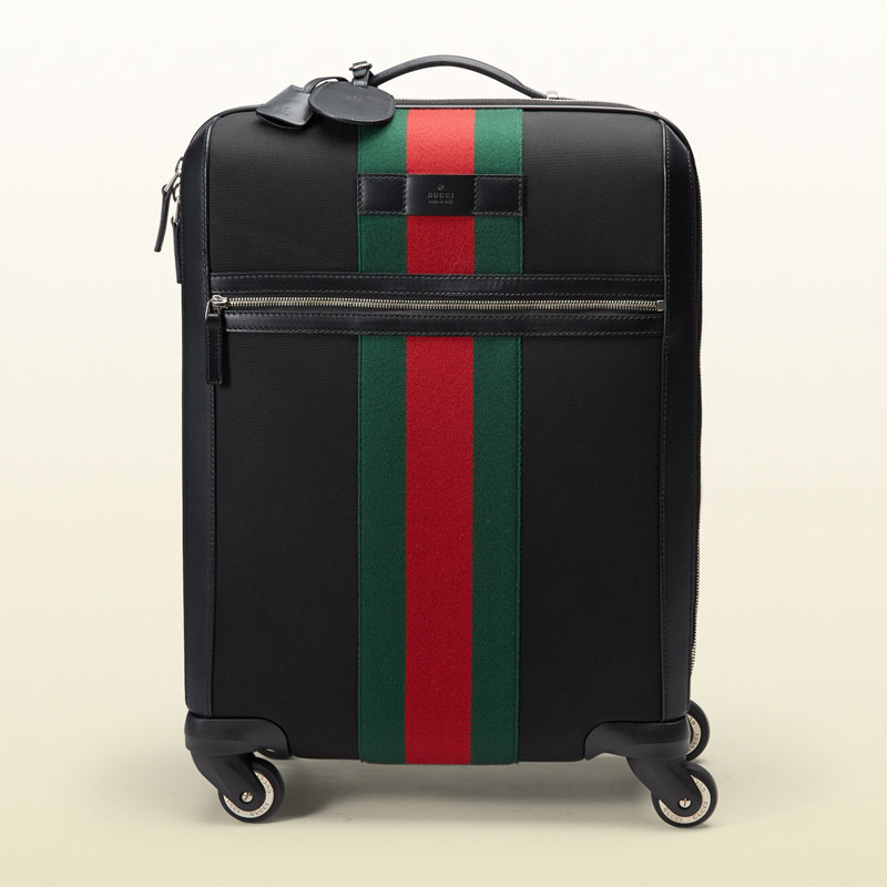 Gucci techno fabric wheeled carry-on suitcase 368778 KWT5N 1060