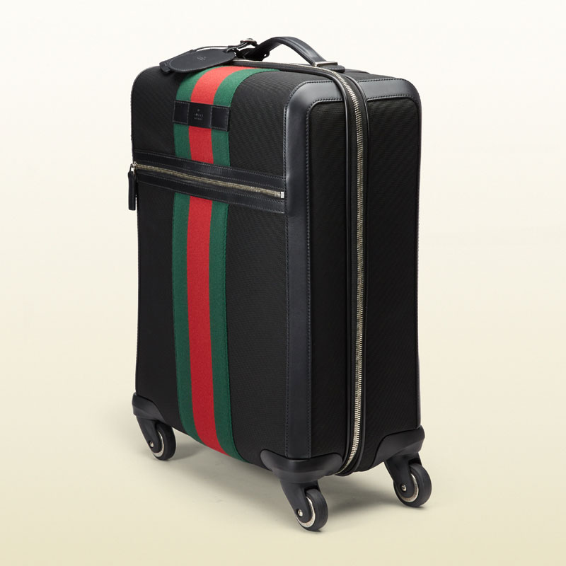 Gucci techno fabric wheeled carry-on suitcase 368778 KWT5N 1060