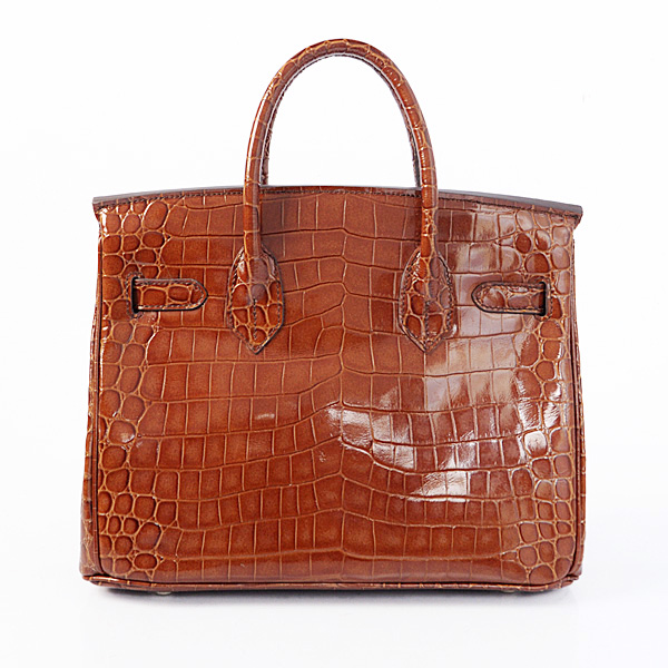 Hermes Birkin 30CM Tote Bags Dark Coffee Crocodile Leather Gold hardware