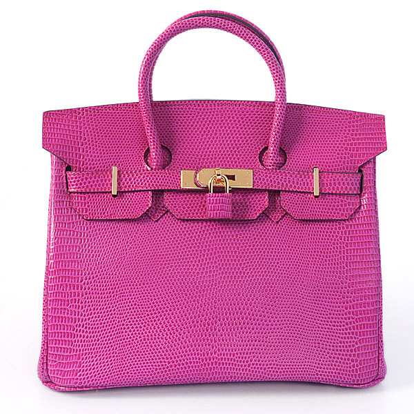 Hermes Birkin 30CM Tote Bags Peach Lizard Leather Gold hardware