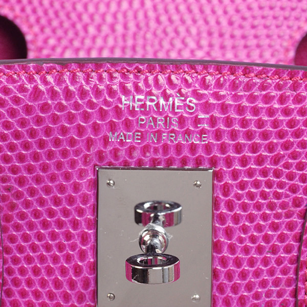 Hermes Birkin 30CM Tote Bags Peach Lizard Leather Silver hardware