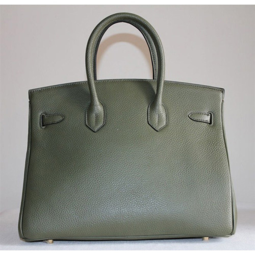 Hermes Birkin 35CM Tote Bag Dark Green Clemence Leather with Gold hardware