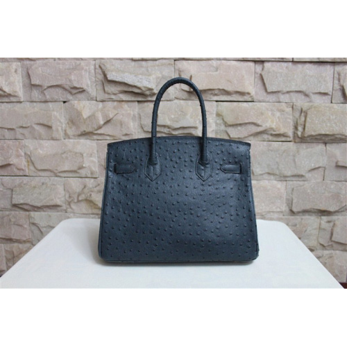 Hermes Birkin 35CM Tote Bag Ostrich Leather Black with Gold hardware