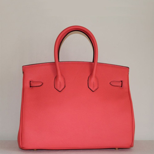 Hermes Birkin 35CM Tote Bag Watermelon Red Clemence Leather with Gold hardware