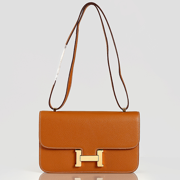 Hermes Constance Bag clemence leather in Camel with Gold hardware