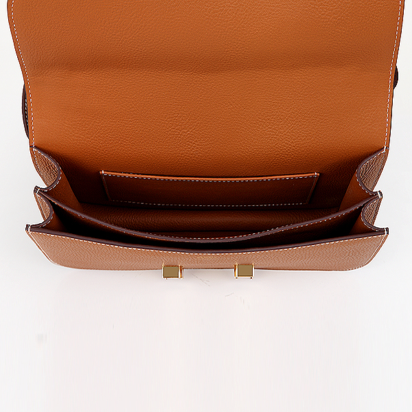 Hermes Constance Bag clemence leather in Camel with Gold hardware