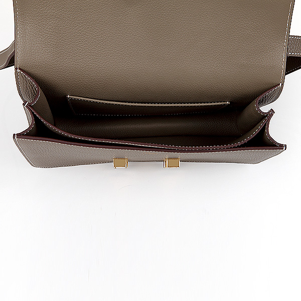 Hermes Constance Bag clemence leather in Dark Gray with Gold hardware