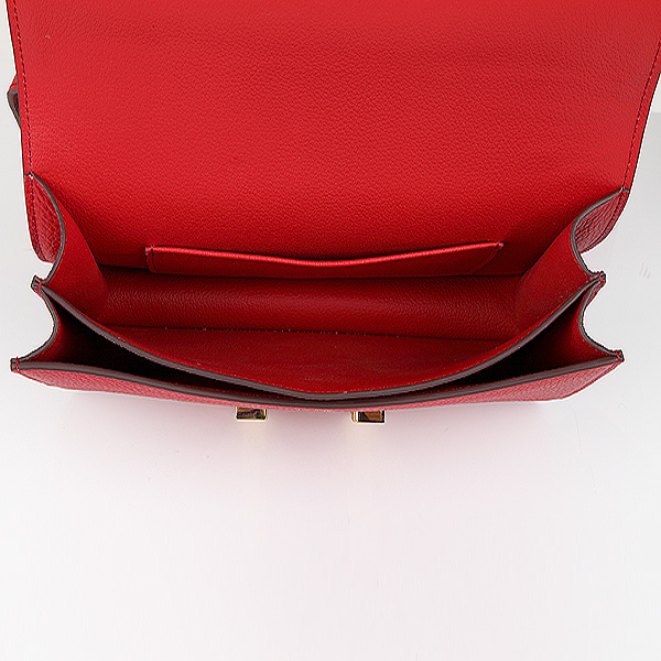 Hermes Constance Bag clemence leather in Flame with Gold hardware