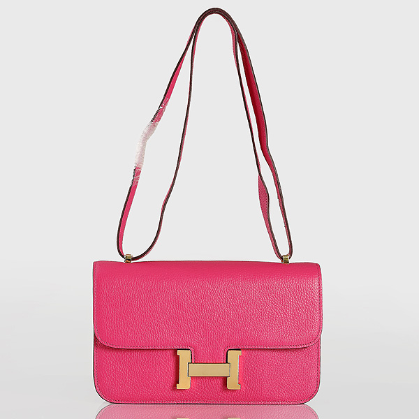 Hermes Constance Bag clemence leather in Peach with Gold hardware