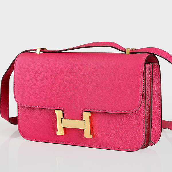 Hermes Constance Bag clemence leather in Peach with Gold hardware