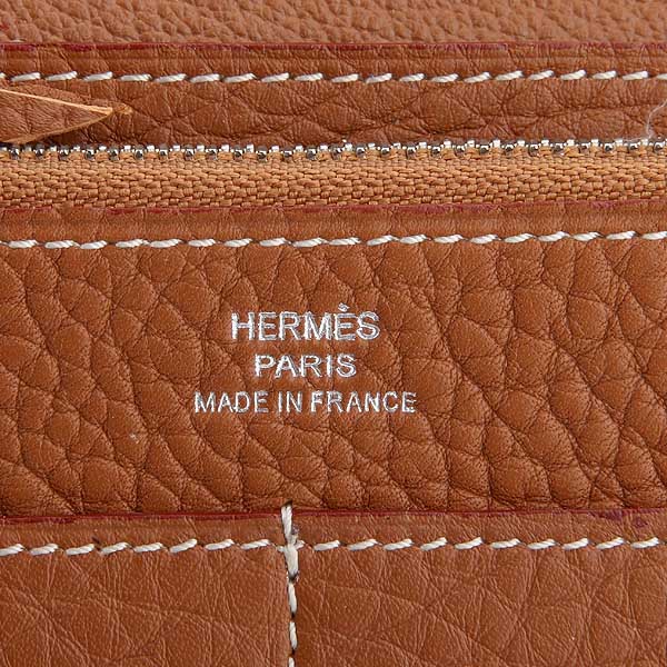 Hermes Dogon Combined Wallet Original Clemence leather A508 Camel