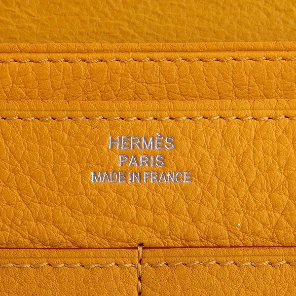 Hermes Dogon Combined Wallet Original Clemence leather A508 Yellow