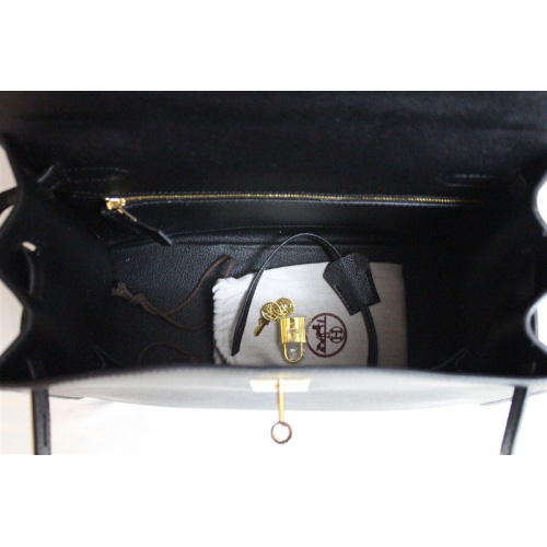 Hermes Kelly 32cm Togo Leather Bag Black with Gold hardware