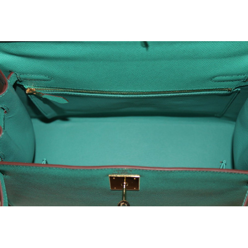 Hermes Kelly 32cm Togo Leather Bag Light Green with Gold hardware