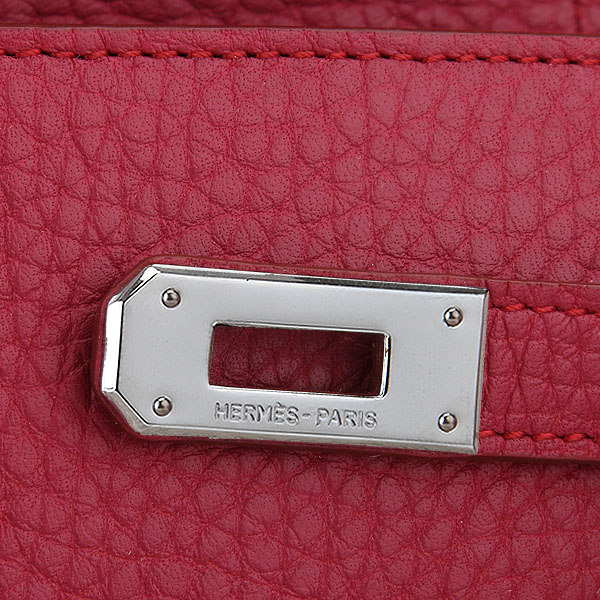 Hermes Kelly Original Clemence Leather Bi-Fold Wallet A708 Claret