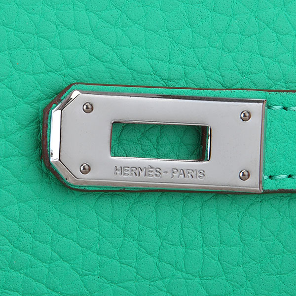 Hermes Kelly Original Clemence Leather Bi-Fold Wallet A708 Green