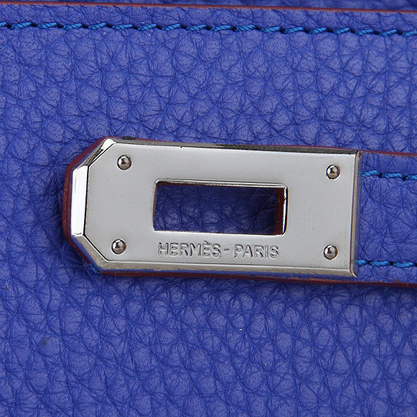 Hermes Kelly Original Clemence Leather Bi-Fold Wallet A708 RoyalBlue