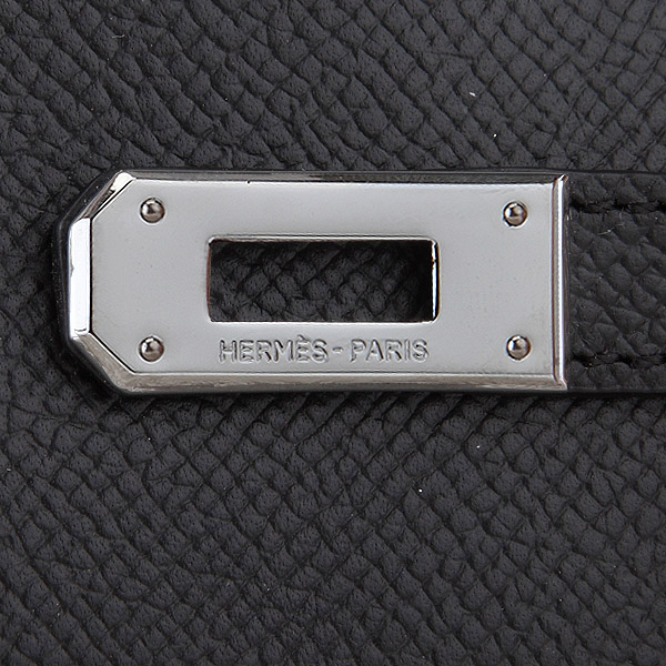 Hermes Kelly Original Saffiano Leather Bi-Fold Wallet A708 Black