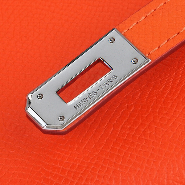 Hermes Kelly Original Saffiano Leather Bi-Fold Wallet A708 Orange