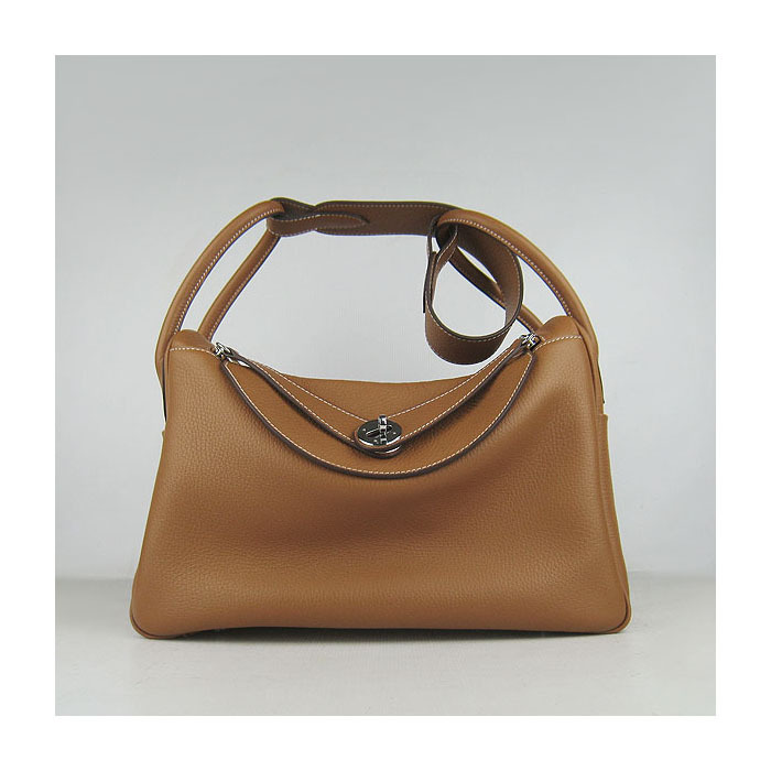 Hermes Lindy 30CM Havanne Shoulder Bag Camel