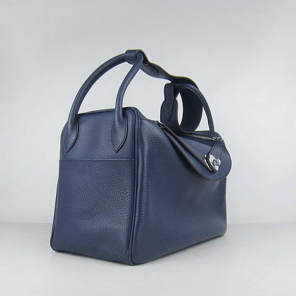 Hermes Lindy 34CM Shoulder Bag Dark Blue H1056