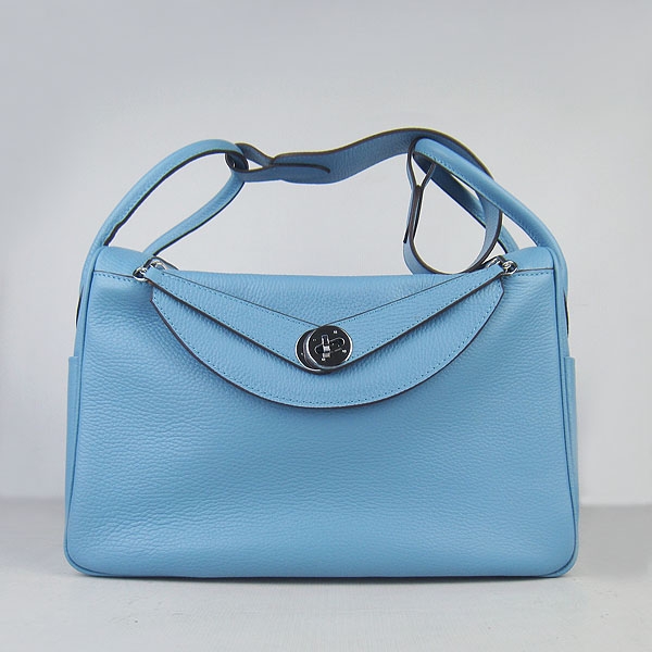 Hermes Lindy 34CM Shoulder Bag Light blue H1056