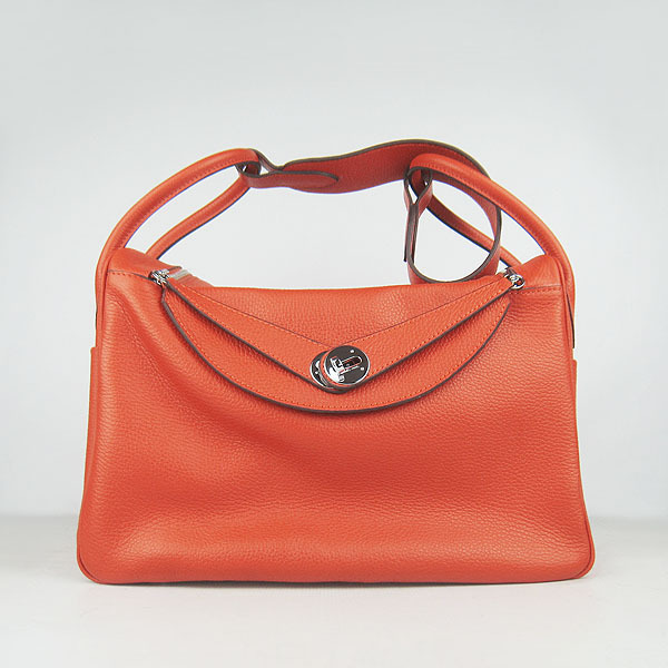 Hermes Lindy 34CM Shoulder Bag togo leather Orange H1056