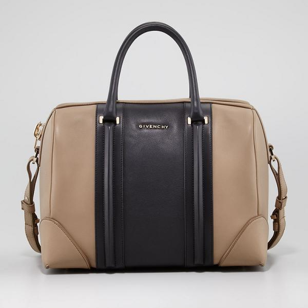 Hot 2013 Givenchy Lucrezia Calfskin leather bag 59267 black&apricot