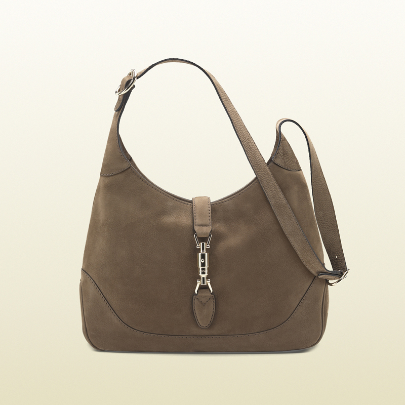 Jackie nubuck leather shoulder bag